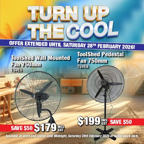 ToolShed Turn Up The Cool Fans Extended until 28 Feb 2026