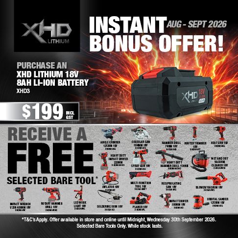 XHD LITHIUM Free Bare Tool with 8Ah Battery (1 Aug - 30 Sep 2026)