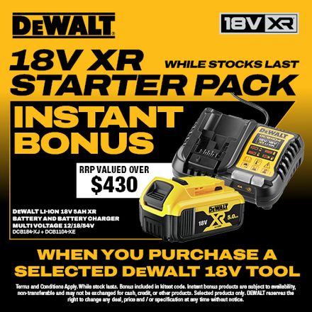 DEWALT 18V XR Starter Pack Instant Bonus 26