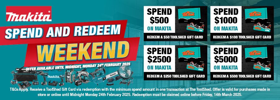 Makita XGT Gift Card Spend and Redeem Weekend - Feb 2025