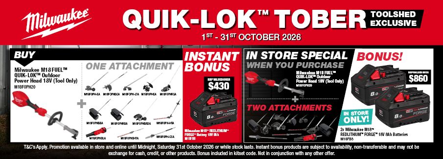 Mil QUIK-LOK Tober TS Exclusive 1 - 31 Oct 2026
