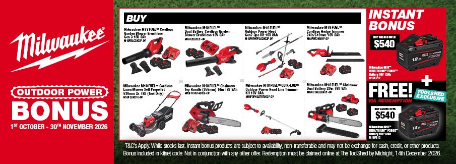 Milwaukee Outdoor Power Bonus Offer