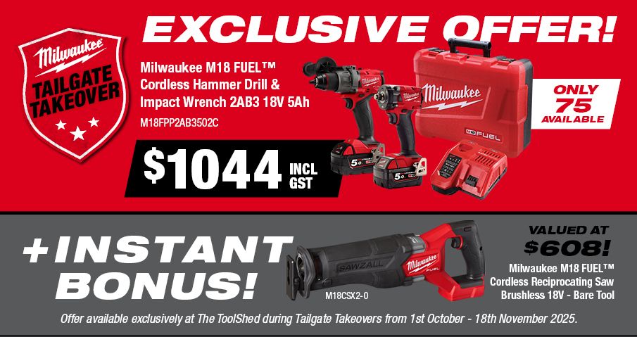 Milwaukee Tailgate Takeovers 2025 M18FPP2AB3502C Bonus Offer