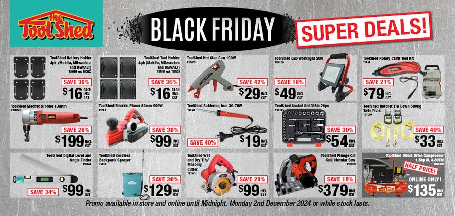 BLACK FRIDAY -ToolShed Deals