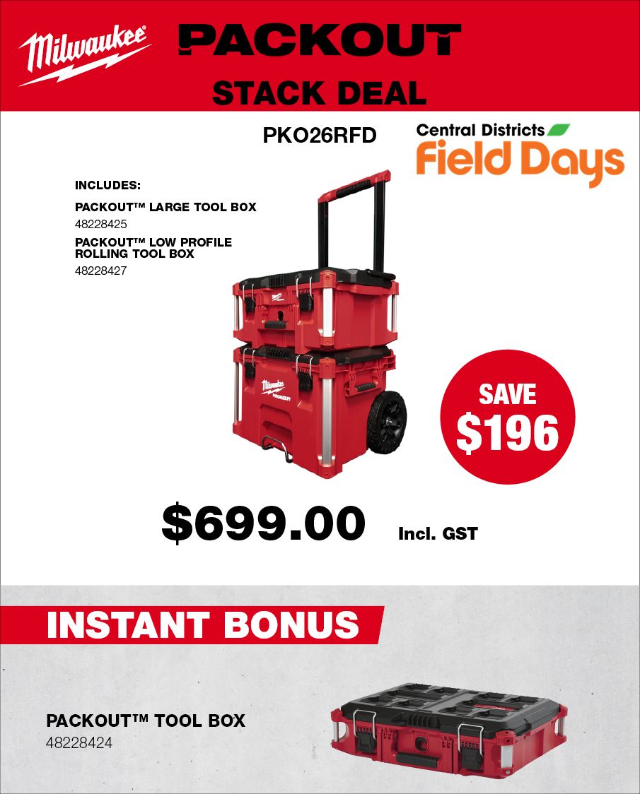  Central Districts Field Days (Mar 2026) (PACKOUT Instant Bonus)