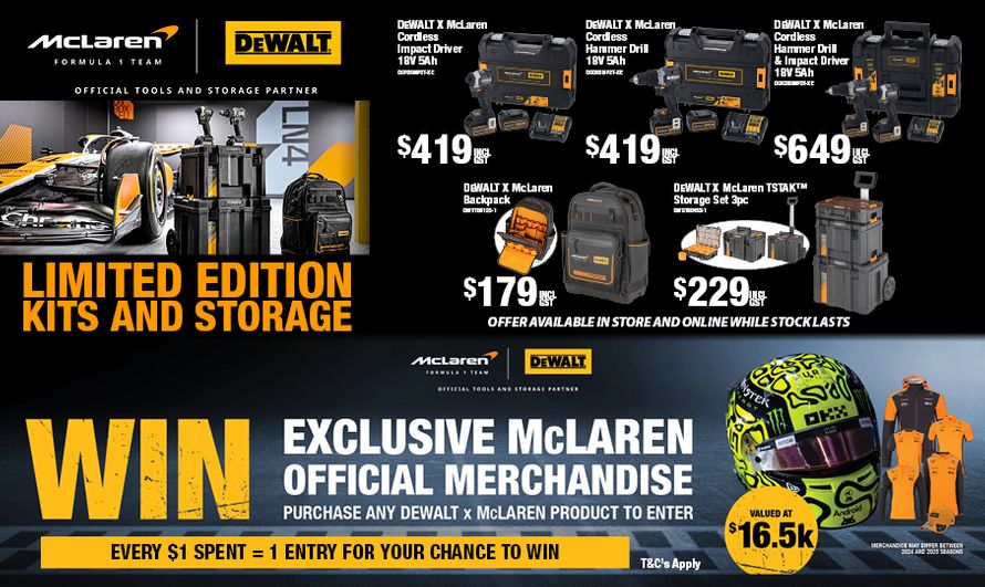 DEWALT x MCLAREN Competition Feb-Mar 2025