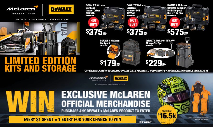 DEWALT x MCLAREN Competition Feb-Mar 2025