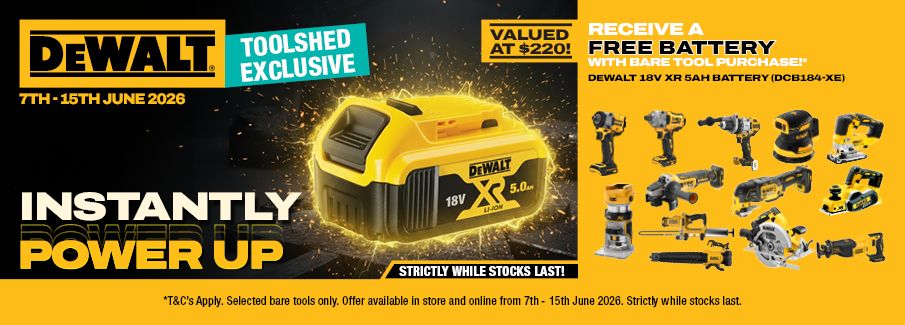 DEWALT Instant Bonus Battery Deal 7- 15 June 2026