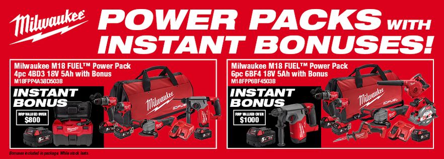 Milwaukee Power Packs Instant Bonus