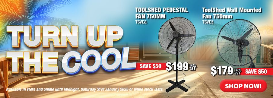 Promotion Page Header -ToolShed Turn Up The Cool Fans Jan 2026