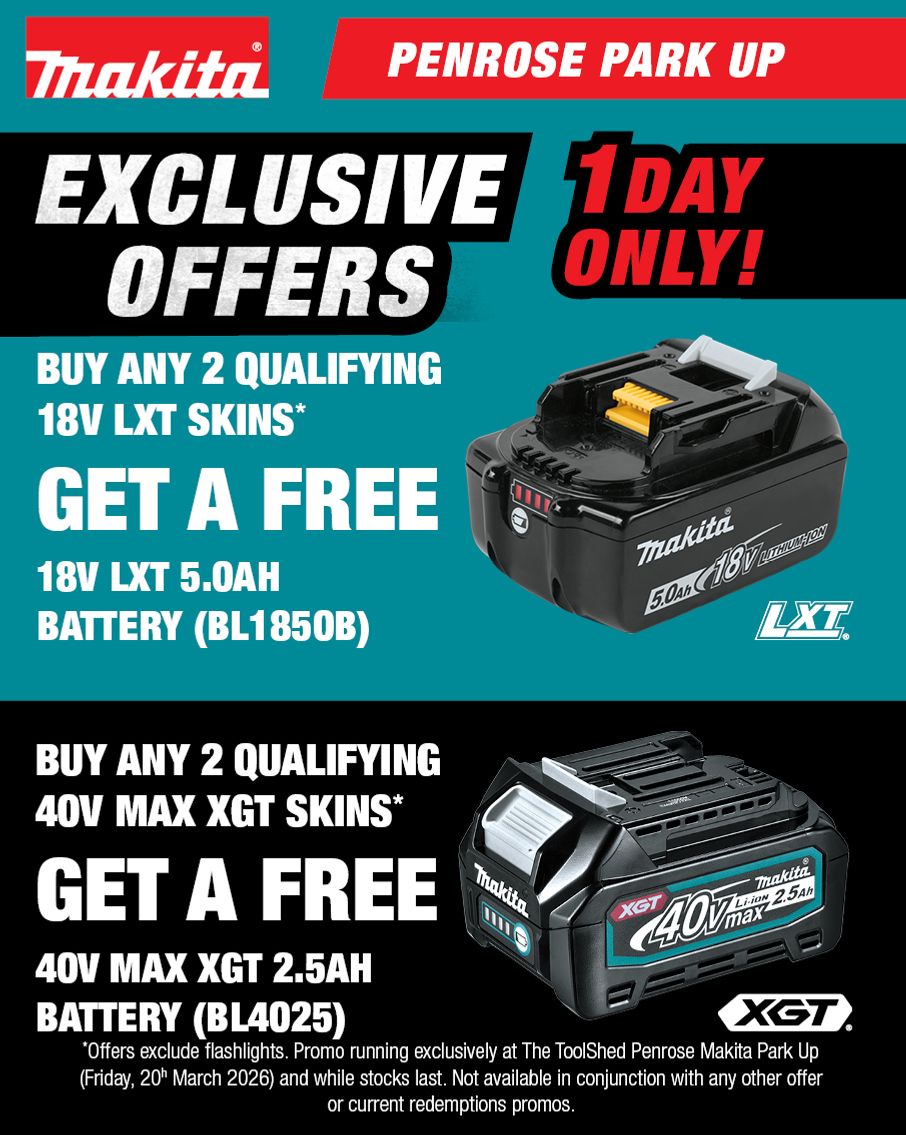 2026 MAR Makita - Park Up (Penrose) - Battery Redemption Tile LTX-XGT Skins