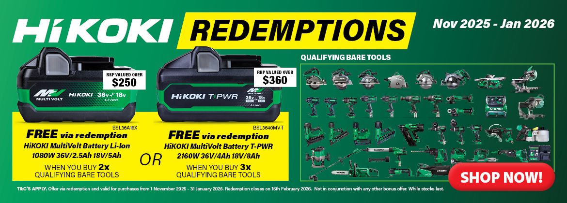 HiKOKI Bare Tool Redemption Nov 2025 - Jan 2026