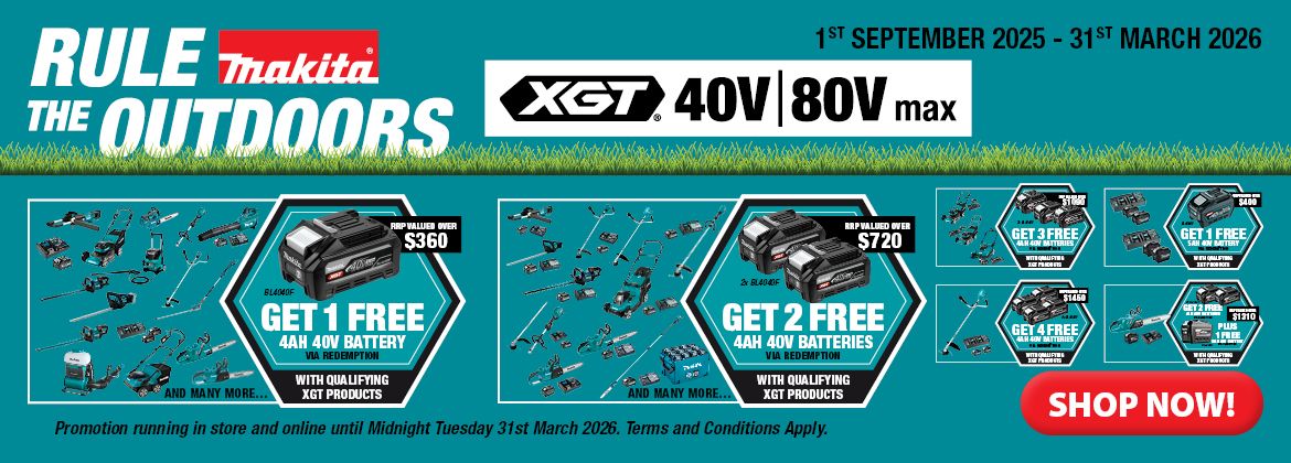 Makita Rule the Outdoors XGT Redemptions Sept 2025 - Mar 2026