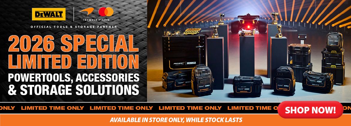 DEWALT X MCLAREN Limited Edition Tools 16 Feb - 31 Mar 2026