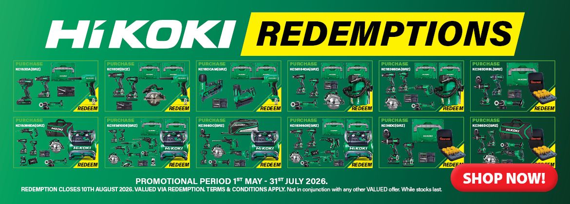 HiKOKI Q2 Kit Redemptions 1st May - 31st July 2026