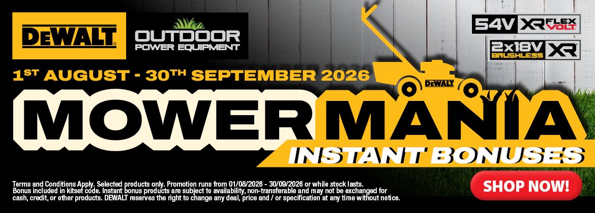 DEWALT Mower Mania Aug-Sep 2026