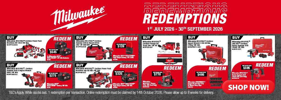 Milwaukee Q3 Redemptions 1 July - 30 September 2026