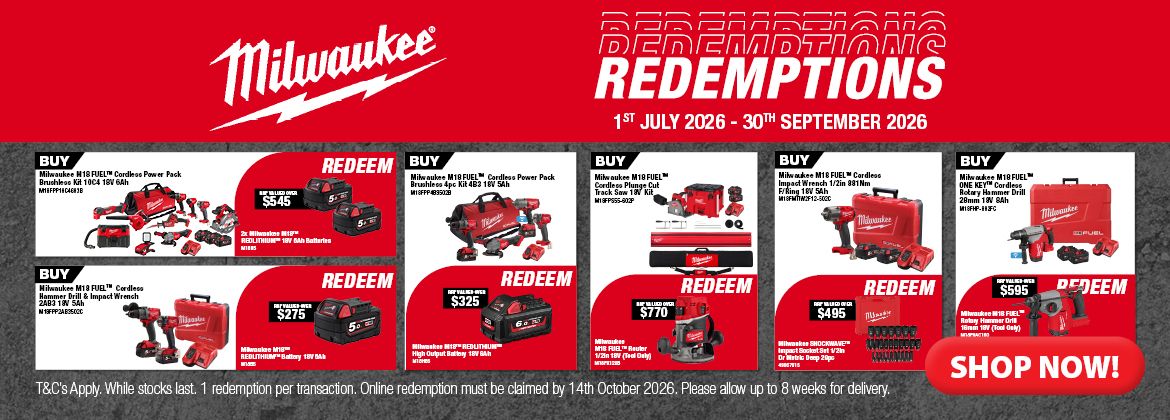 Milwaukee Q3 Redemptions 1 July - 30 September 2026