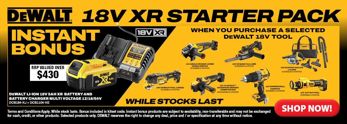 DEWALT 18V XR Starter Pack Instant Bonus