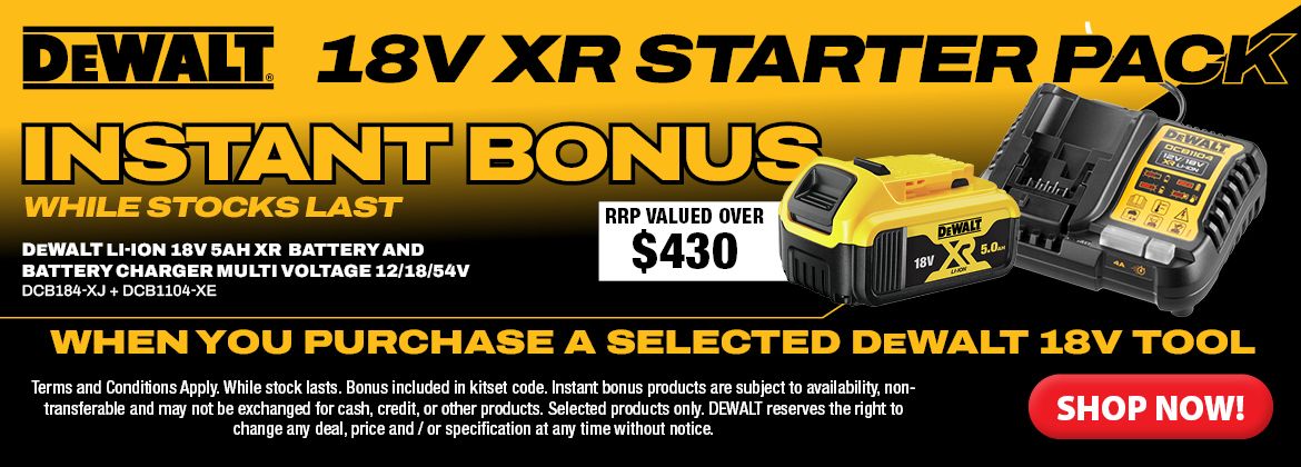 DEWALT 18V XR Starter Pack Instant Bonus