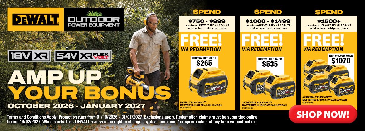 DEWALT Amp Up Your Bonus 1 Oct 2026 - 31 Jan 2027