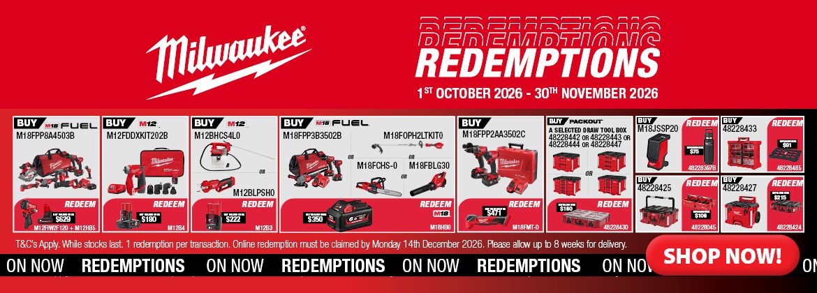 Milwaukee Q4 Redemptions 1 Oct - 30 Nov 2026
