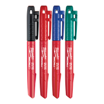 Milwaukee INKZALL Marker Pen Set Four Colour