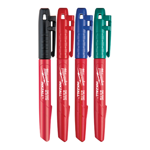 Milwaukee INKZALL Marker Pen Set Four Colour