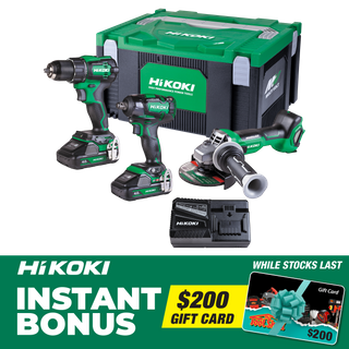 HiKOKI Cordless Combo Kit Brushless 3pc 18V with Bonus $200 Gift Card
