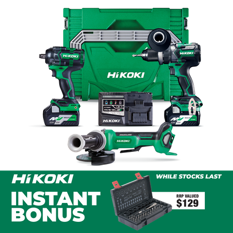 HiKOKI MultiVolt Cordless Combo 3pc 18v/36v Kit With Bonus 752500