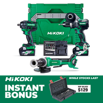 HiKOKI MultiVolt Cordless Combo 3pc 18v/36v Kit With Bonus 752500