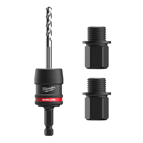 Milwaukee QUIK-LOK Hole Saw Arbor 9.5mm Shank with 2 Adaptor Kit