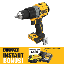 DEWALT Cordless Hammer Drill Compact Brushless 18v - Bare Tool With Bonus