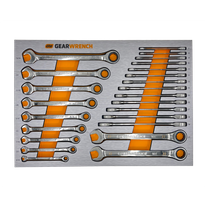 GEARWRENCH Ratcheting Spanner Set Metric & SAE 24pc in EVA Tray