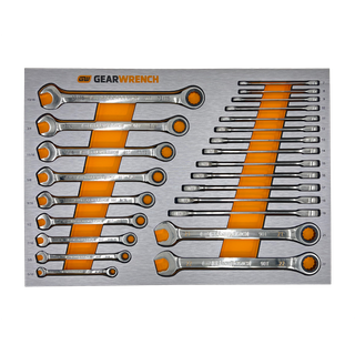 GEARWRENCH Ratcheting Spanner Set Metric & SAE 24pc in EVA Tray