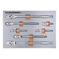 GEARWRENCH Flex Head Ratchet 1/4in, 1/2in & 3/8in Dr 7pc Set