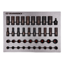 GEARWRENCH Impact Socket Set 1/2in Metric 39pc In EVA Tray