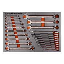 GEARWRENCH Ratcheting Spanner Set Metric & SAE 23pc in EVA Tray