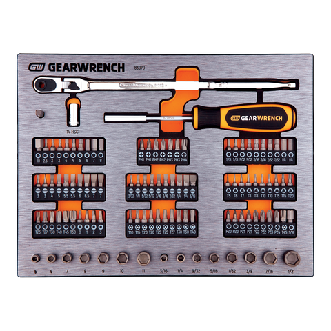 GEARWRENCH Micro Bits Set 1/4in 106Pc in EVA Tray