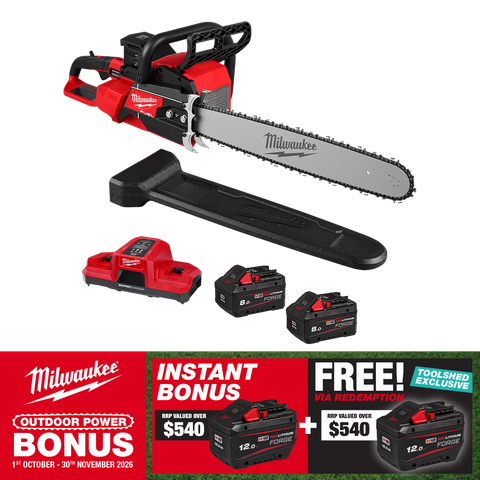 Milwaukee M18 FUEL Chainsaw Dual Battery 20in 18V with BONUS
