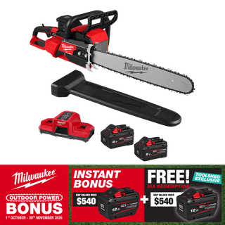Milwaukee M18 FUEL Chainsaw Dual Battery 20in 18V with BONUS