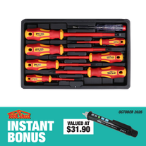 ToolShed VDE Screwdriver Set Electrical 8pc with Voltage Detector