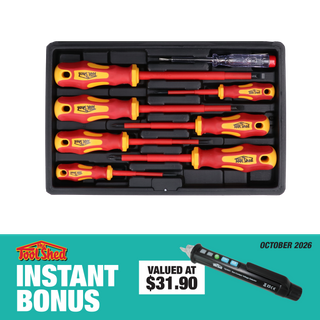 ToolShed VDE Screwdriver Set Electrical 8pc with Voltage Detector