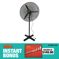 ToolShed Pedestal Fan 750mm with Gear Spanner Set 6-24mm 12pc