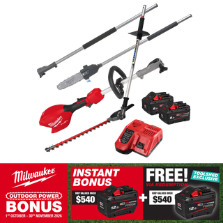 Milwaukee M18 FUEL Outdoor Power Head Gen2 3pc Kit 18V with BONUS