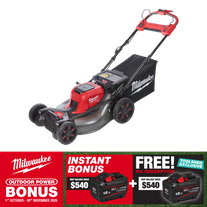 Milwaukee M18 FUEL Cordless Lawn Mower Self Propelled 533mm 2x18v with BONUS