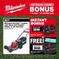 Milwaukee M18 FUEL Cordless Lawn Mower Self Propelled 533mm 2x18v with BONUS