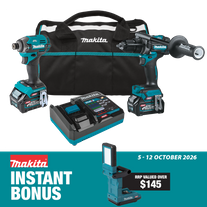 Makita XGT Cordless Hammer Drill & Impact Driver Brushless 40V 2.5Ah with Bonus