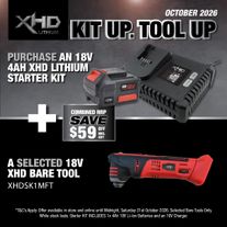 XHD LITHIUM Starter Kit 18V 4Ah with Multi Function Tool 18V