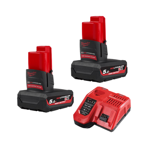 Milwaukee M12 Starter Pack Dual High Output 5Ah